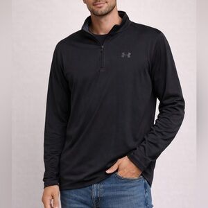 Under Armour Tech 1/4 Zip Top 2XL Black, Lightweight Training Layer